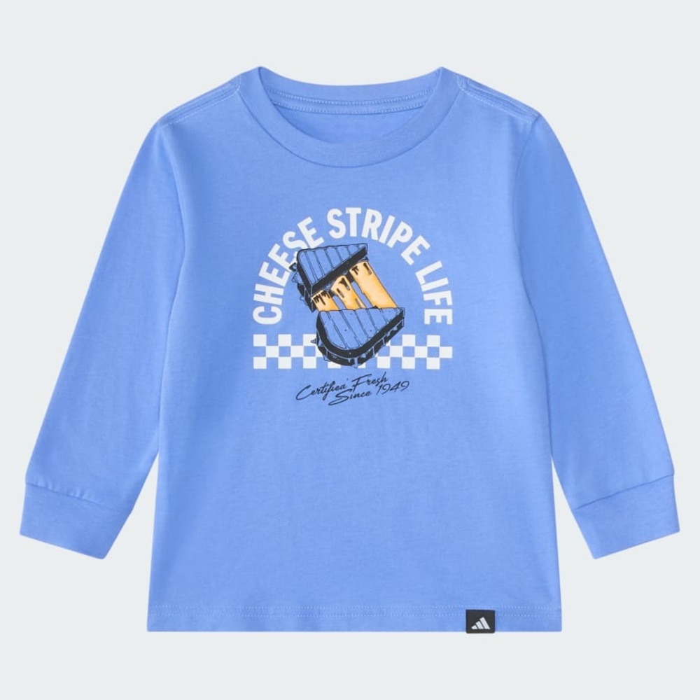 Adidas Kids LONG SLEEVE GRAPHIC COTTON TEE